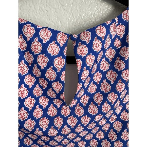 J. Crew Paisley Print Gallery Shift Dress Women's 0 Short Sleeve Lined Back Zip - Picture 6 of 6